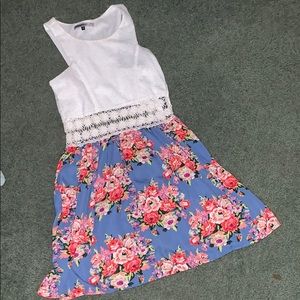 Lace and floral dress